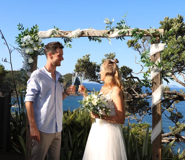 Wedding setting at Lighthouse Lookout